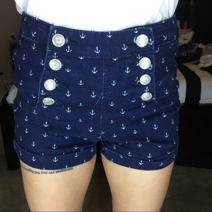 Sailor inspired anchor shorts